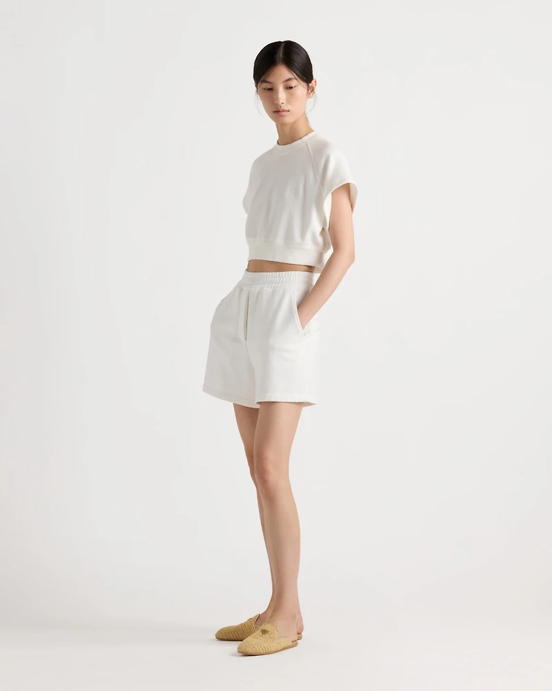 Cotton fleece shorts