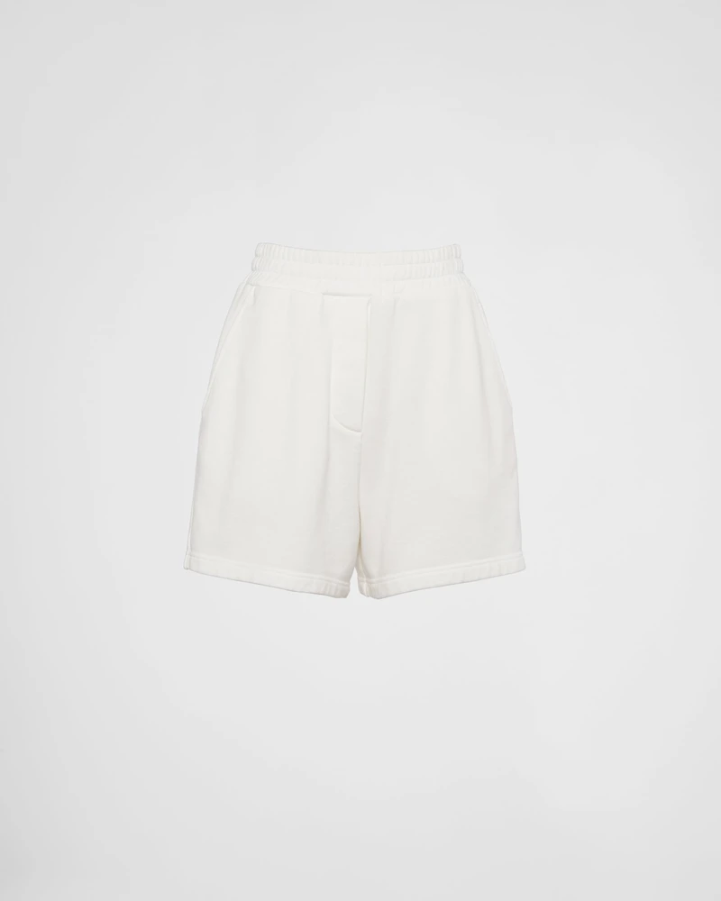 Cotton fleece shorts