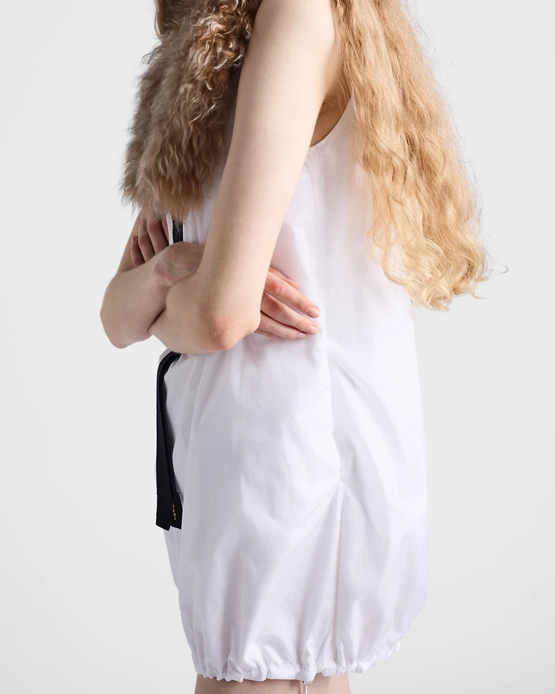 Reversible cotton jersey and Re-Nylon mini-dress