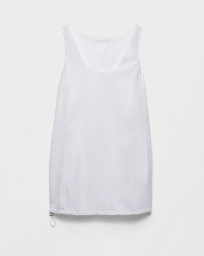 Reversible cotton jersey and Re-Nylon mini-dress