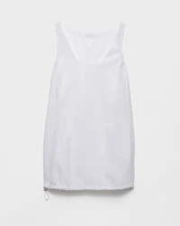 Reversible cotton jersey and Re-Nylon mini-dress