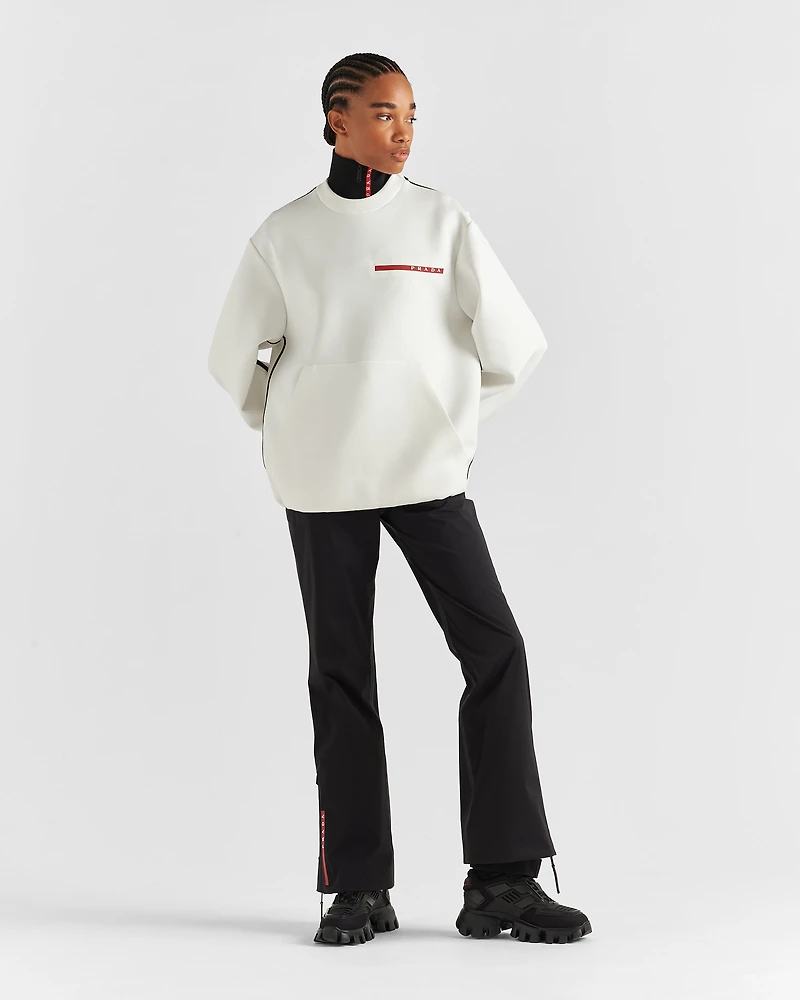 Double jersey crew-neck sweatshirt