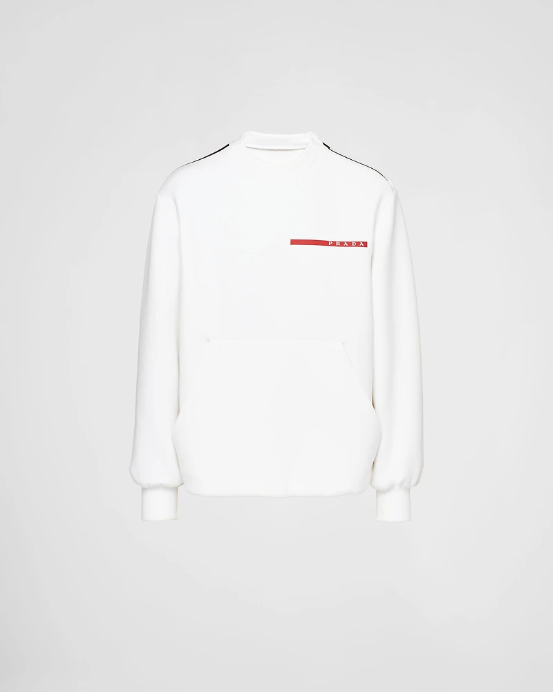 Double jersey crew-neck sweatshirt