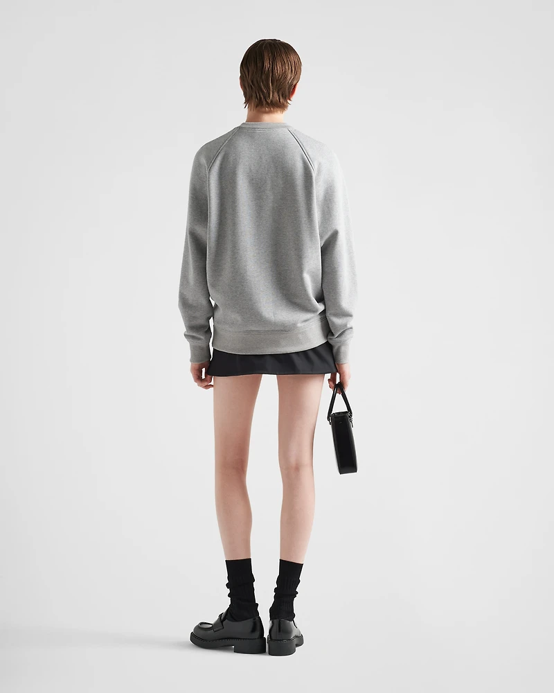 Long-sleeved cotton sweatshirt