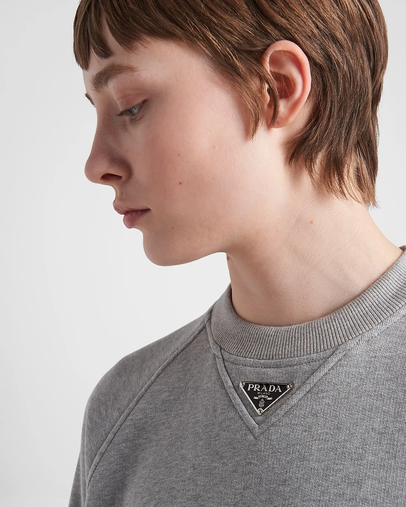 Long-sleeved cotton sweatshirt