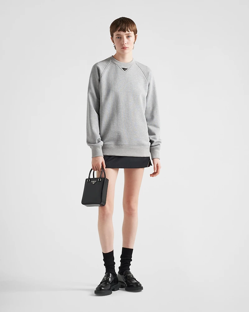 Long-sleeved cotton sweatshirt