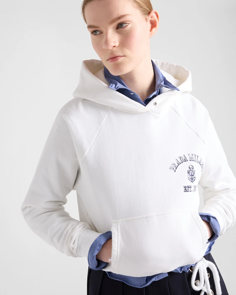 Cotton fleece hoodie