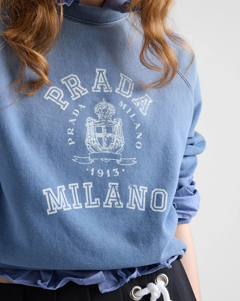 Cotton crew-neck sweatshirt