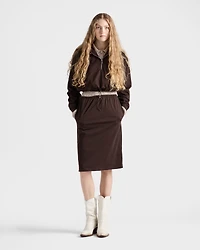 Reversible cotton jersey and Re-Nylon hoodie