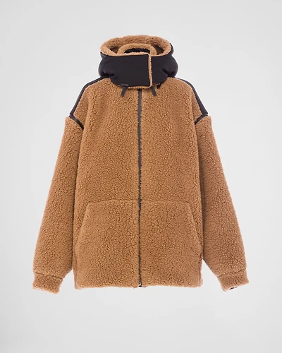 Double fleece and recycled technical fabric jacket