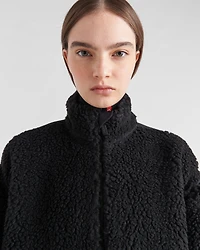 Double fleece and recycled technical fabric jacket