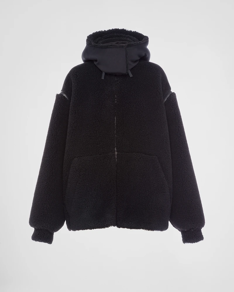 Double fleece and recycled technical fabric jacket