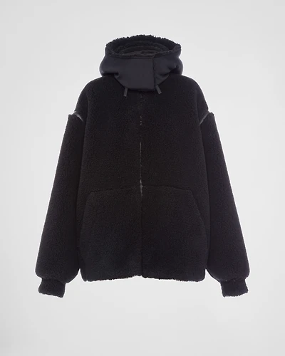 Double fleece and recycled technical fabric jacket