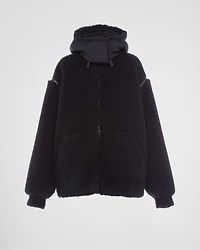 Double fleece and recycled technical fabric jacket
