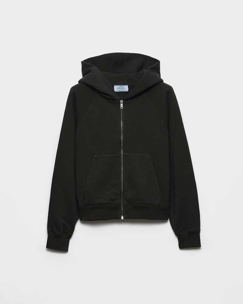 Cotton zipper hoodie