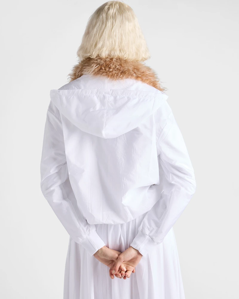 Reversible jersey hoodie