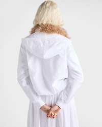 Reversible jersey hoodie