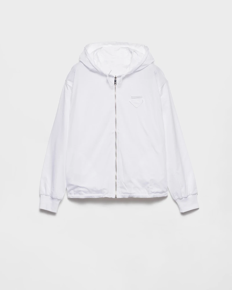 Reversible jersey hoodie