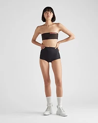 Stretch jersey swimsuit top