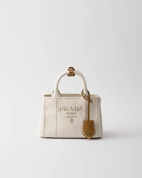 Prada Jardinière mini linen blend bag