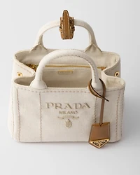 Prada Jardinière mini linen blend bag
