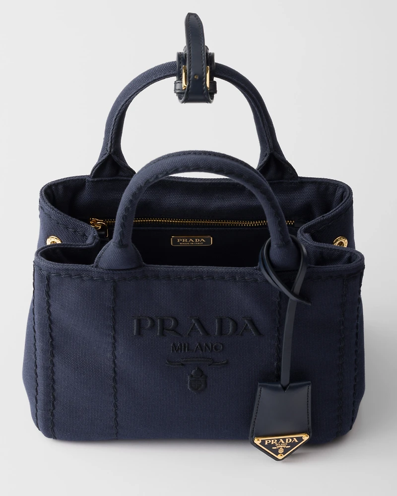Prada Jardinière mini cotton canvas handbag