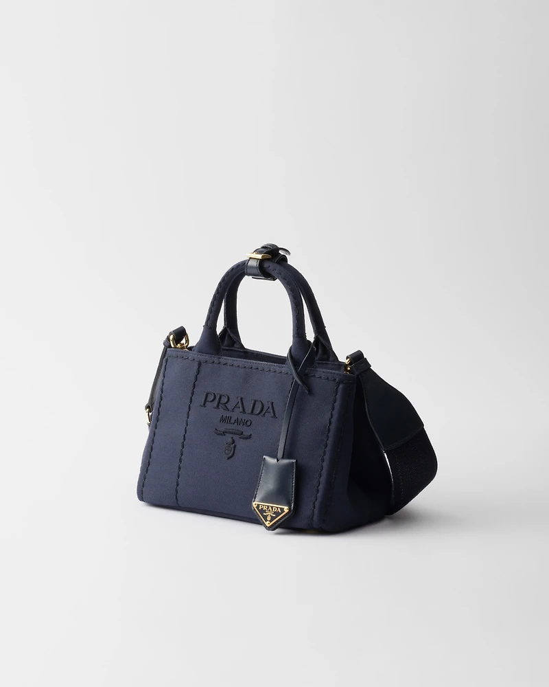 Prada Jardinière mini cotton canvas handbag