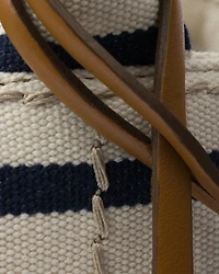 Prada Jardinière mini striped cotton canvas bag