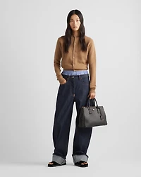 Prada Galleria large studded leather bag