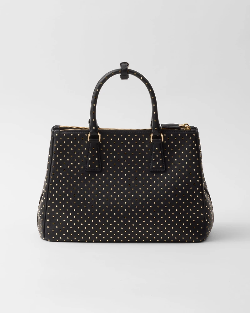 Prada Galleria large studded leather bag