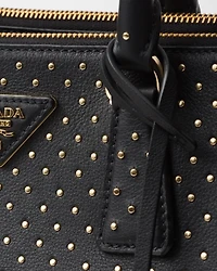 Prada Galleria large studded leather bag