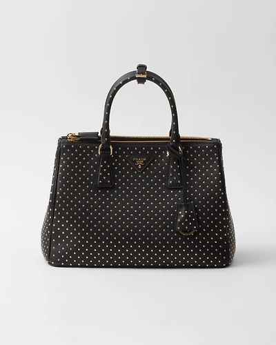 Prada Galleria large studded leather bag