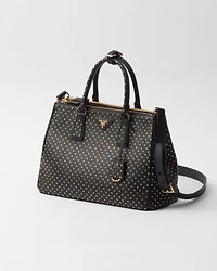 Prada Galleria large studded leather bag