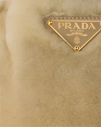 Mini shearling handbag