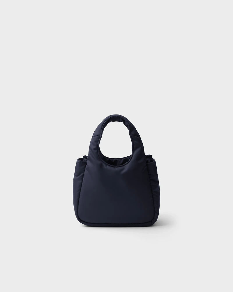 Mini padded Re-Nylon bag with bow
