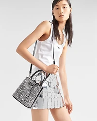 Prada Panier satin bag with crystals