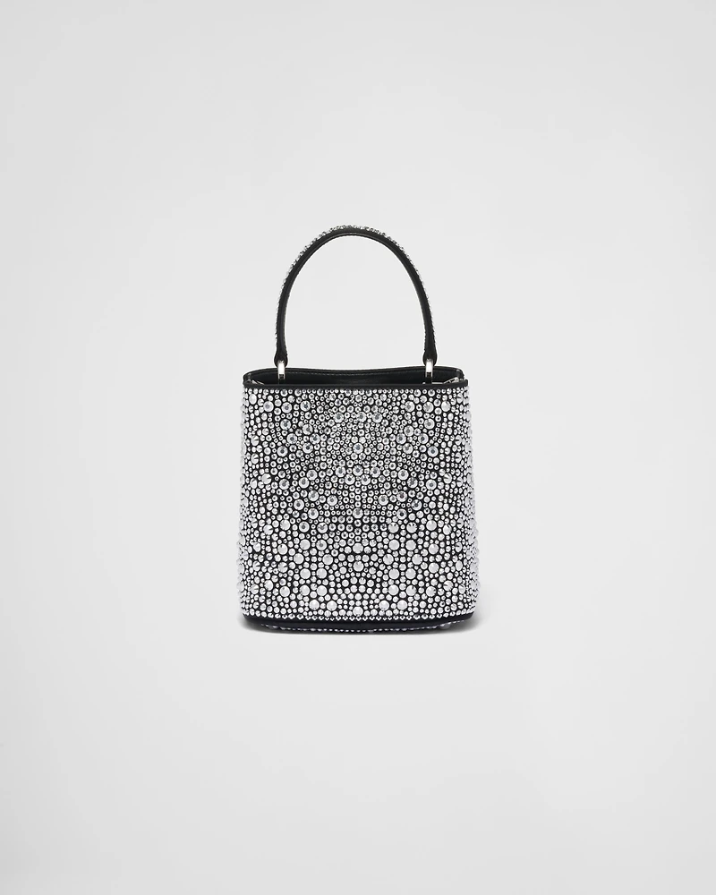 Prada Panier satin bag with crystals