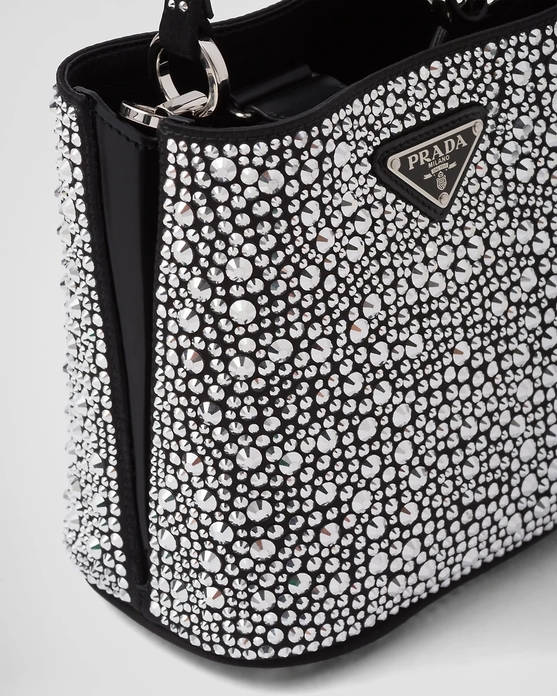 Prada Panier satin bag with crystals