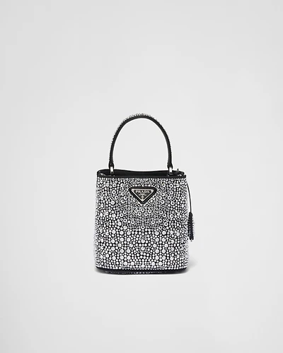 Prada Panier satin bag with crystals