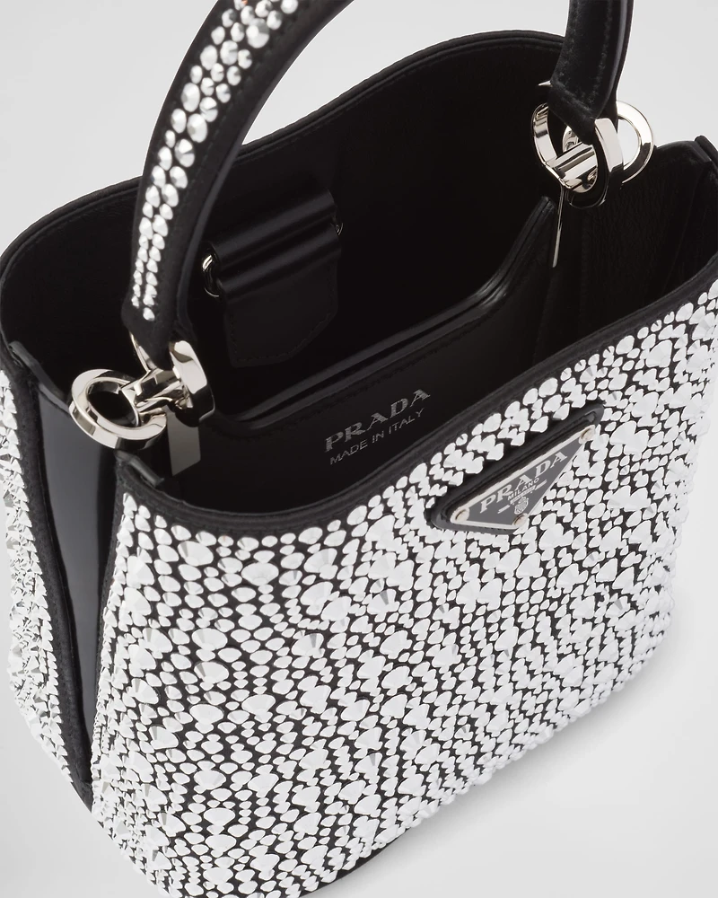 Prada Panier satin bag with crystals