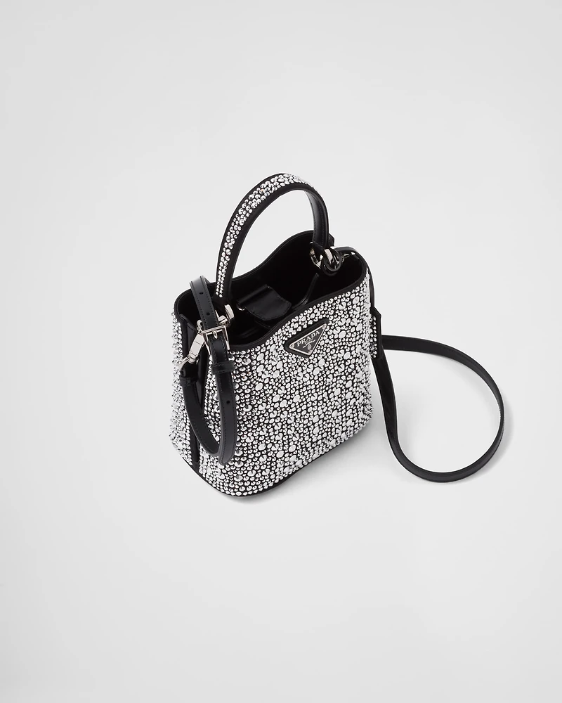 Prada Panier satin bag with crystals