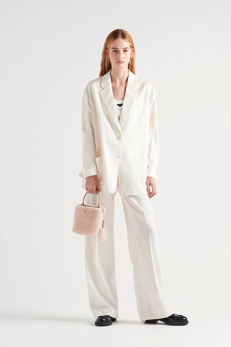 Prada Panier mini shearling bag