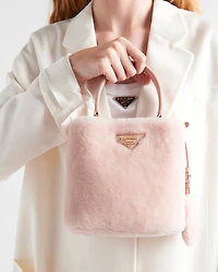 Prada Panier mini shearling bag
