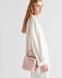 Prada Panier mini shearling bag