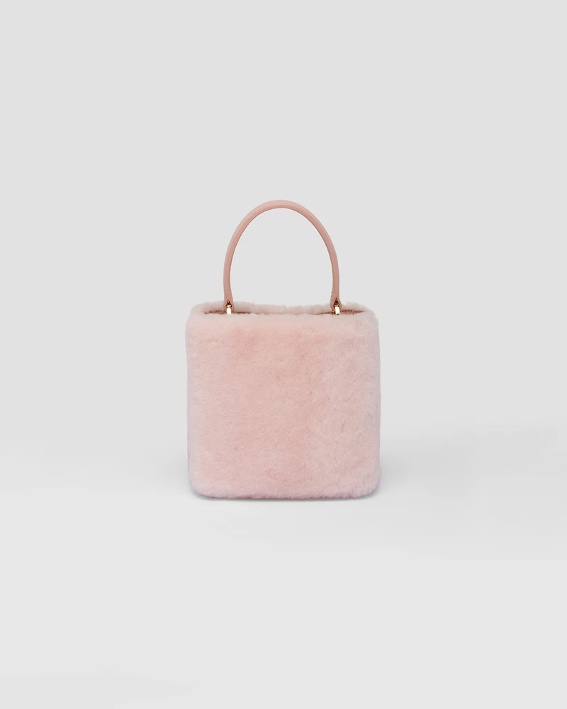 Prada Panier mini shearling bag