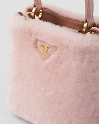 Prada Panier mini shearling bag