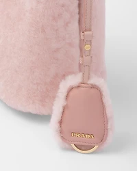 Prada Panier mini shearling bag
