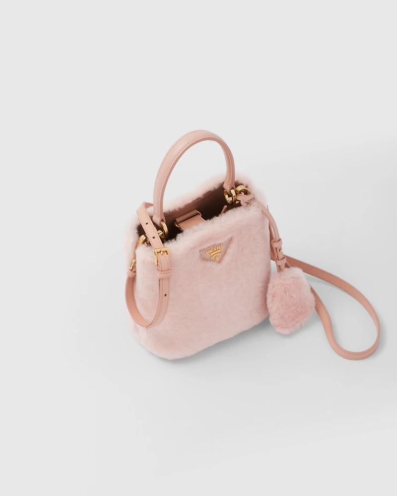 Prada Panier mini shearling bag