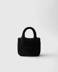 Mini padded velvet handbag