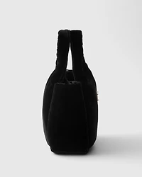 Mini padded velvet handbag